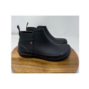 Bogs Flora Bootie Waterproof Rain Ankle Boots Black Women's US 8 EUR 39